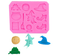 Forma silikonowa do dekoracji masy cukrowej czekolady CZAROWNICA