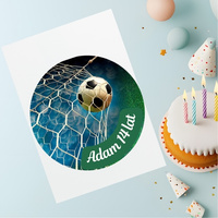 Wydruk jadalny opłatek na tort PIŁKA PIŁKARZE BRAMKA WZ. III