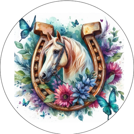 Opłatek na tort KONIE WZ.IX