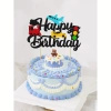 Papierowy topper na tort Happy Birthday PODRÓŻ SAMOLOT AUTO POCIĄG SYGNALIZATOR