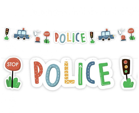 #DEGI Girlanda papierowa Police, 300 cm KK
