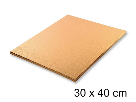 Podkład pod tort ZŁOTY 40x30 cm h 1,2 cm