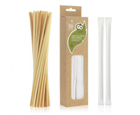 #ZSŁ Słomki z pszenicy, w papierku, 5x200mm/ 50 szt. KK