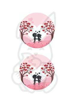 Wydruk jadalny na bento cake opłatek na tort MIŁOŚĆ LOVE WALENTYNKI śr. 10 cm