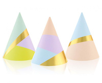#STAI Czapeczki papierowe Pastel Party, 6 szt.