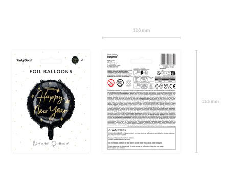 Balon foliowy Renifer, 45 cm, mix