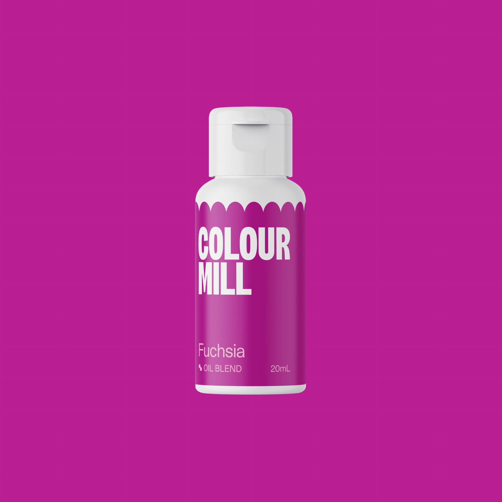 Barwnik olejowy do mas tłustych FUCHSIA 20 ml Colour Mill – buteleczka z barwnikiem