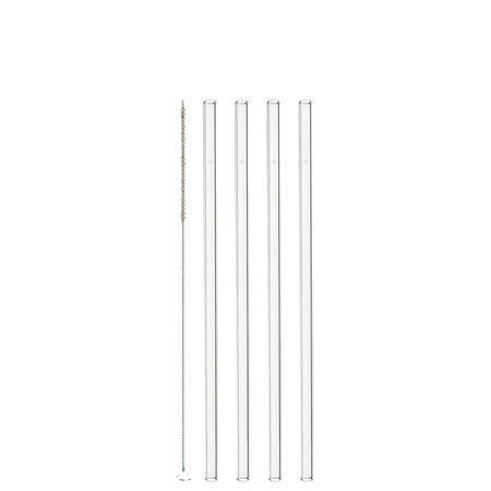 Zestaw 4 słomek szklanych 23cm CIAO