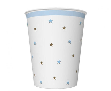 #ZKU Kubeczki pap. Baby Shower Blue, 250 ml, 8 szt.
