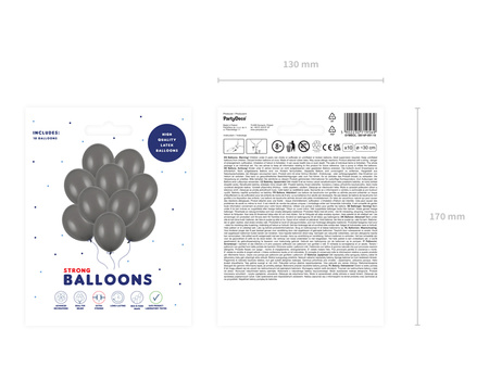Balony Strong 30cm, Pastel Black (1 op. / 50 szt.)