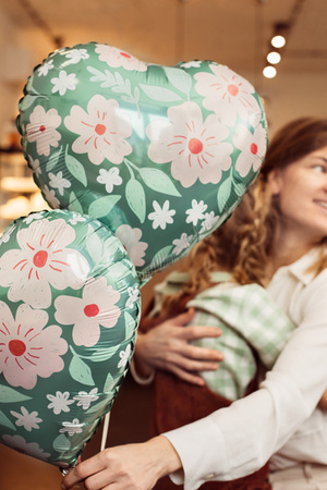 Balony Eco 33 cm, Cyfra '' 6 '', jasny złoty (1 op. / 6 szt.)