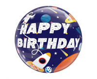 #BFK Balon Takara BUBBLE BALLOON Birthday Outer Space, 22"