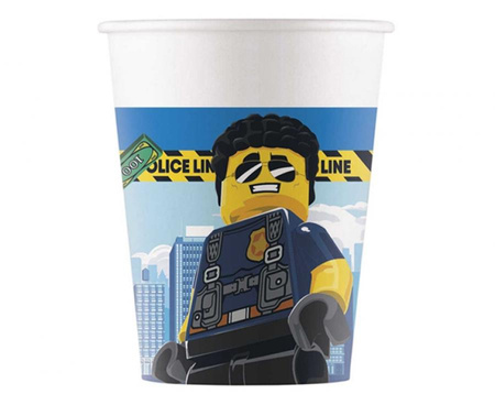 #ZKU Kubeczki papierowe (WM) Lego City, 200ml, 8 szt. (SUP label) KK