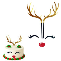 Topper na tort RENIFER- ROGI