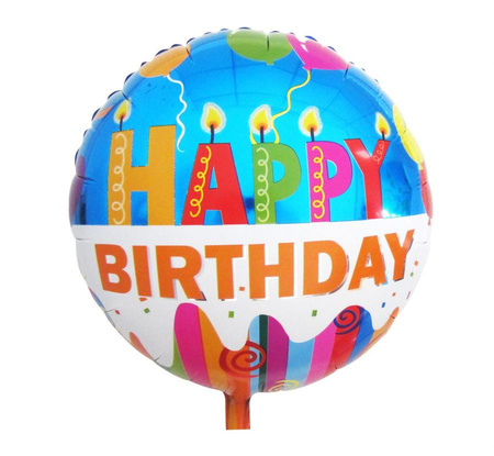 #BFK Balon foliowy "Happy Birthday (świeczki)", 18" KK