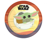 #ZTA Talerzyki papierowe Star Wars The Mandalorian, next generation, 23cm, 8 szt. (plastic-free) (papier FSC)