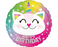 #BFK Balon foliowy 18 cali CIR - Urodzinowy caticorn