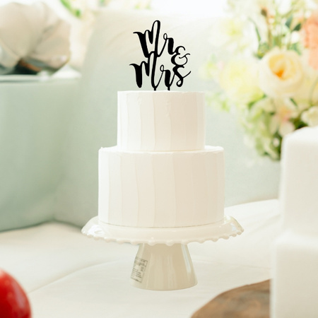 Topper na tort ślubny weselny Mr&Mrs WZ.I