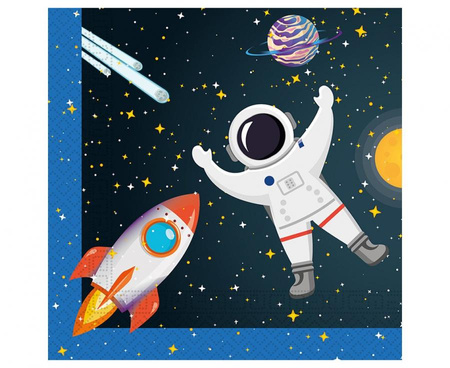 #ZSE Serwetki papierowe Rocket Space , rozm. 33x33 cm, 20 szt.
