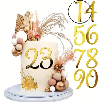 Topper na tort cyfra 1 JEDEN JEDYNKA 4,5x3 cm