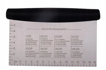 Nóż cukierniczy skrobka z miarką 16x10 cm