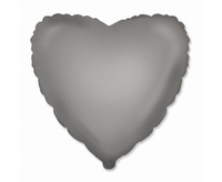#BFK Balon foliowy 18" FX - Serce (matowe Moonlight Silver) KK