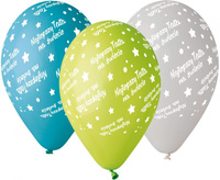 #BL Balony Premium "Najlepszy Tata", pastelowe, 12" / 5 szt. KK
