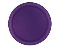 #ZTA Talerzyki papierowe fioletowe, 23 cm, 8 szt.