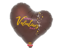 #BFK Balon Ibrex Hel, serce 14", Valentine Chocolate, packed