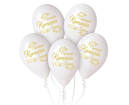 #BL Balony Premium Hel Pierwsza Komunia Św. (biblia), 13"/ 5 szt.