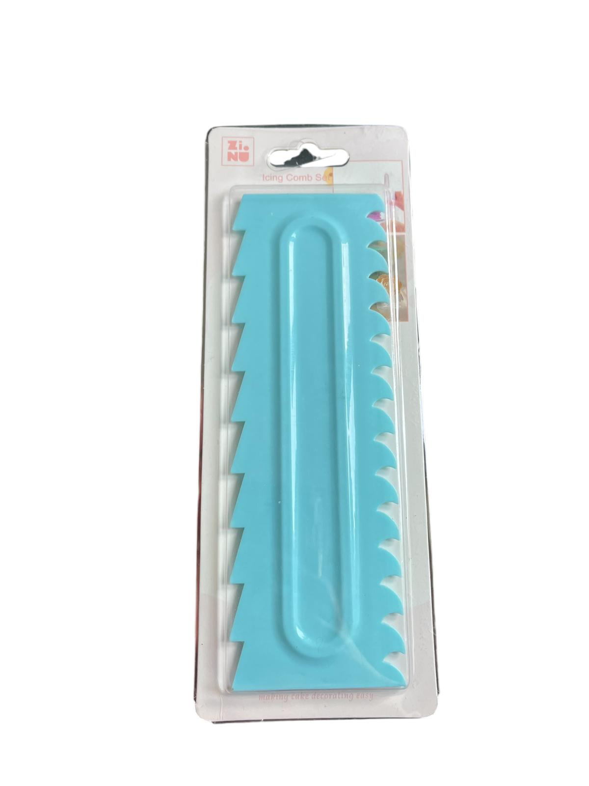 Szpatuła packa do kremu WZ. VII – narzędzie do tworzenia wzorów na kremie i tynku 21x7 cm – widok z boku