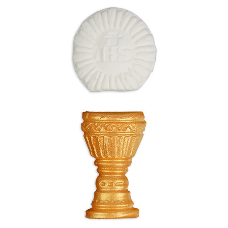 Dekoracja na tort KIELICH Z HOSTIĄ KOMUNIA Rose Decor