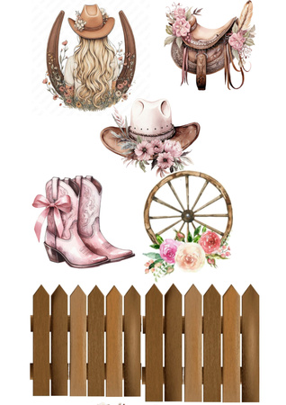 Opłatek na tort KONIE WZ.II