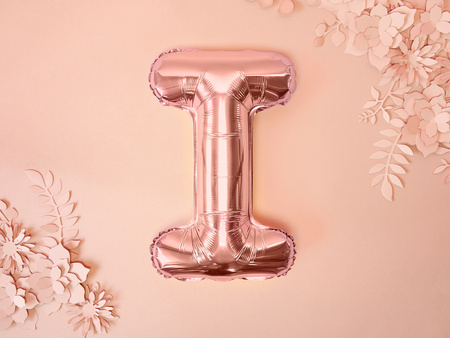 Balon foliowy Litera ''F'', 35cm, ciemny różowy