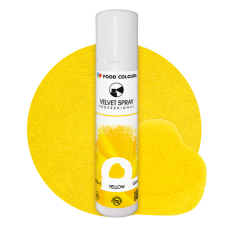 Zamsz w sprayu ŻÓŁTY Velvet Spray Yellow 100ml Food Colours