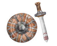 #STAI Zestaw Wikinga, miecz (58 cm) i tarcza (45 cm), dmuchane