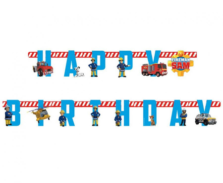 #DEBA Baner papierowy Strażak Sam, 180 x 15 cm