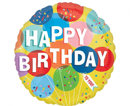 #BFK Balon foliowy 18" SHP -  Sunny balloons Birthday