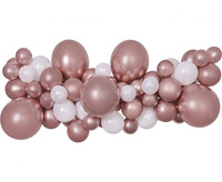 #GB Girlanda balonowa DIY Różowo-złota, 65 szt.