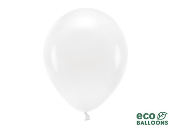 Balony Eco 30cm pastelowe, biały 10 szt.