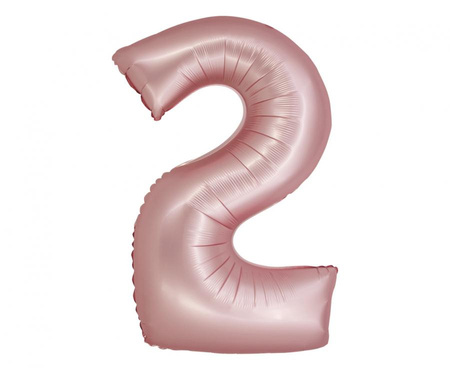 #BFC42 Balon foliowy Smart, Cyfra 2, j. różowa matowa, 76 cm KK