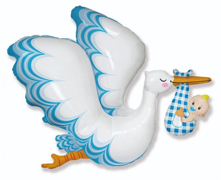 #BFK Balon foliowy 24"  FX - Bocian Baby Boy, niepakowany