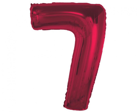 #BFC39 Balon foliowy Smart, cyfra 7, czerwona, 92 cm AA