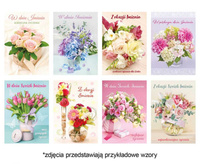 #ZK Laurka z brokatem B6B 117x167 Imieniny zest. 713 Kwiaty - Bukiety, Foto, Mix