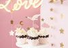 Toppery na muffinki Baby Shower "Bocian" 7 szt.