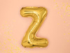 Balon foliowy Litera ''Z'', 35cm, złoty