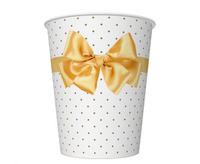 #ZKU Kubeczki pap. Golden Bow Elegance, 250 ml, 8 szt.