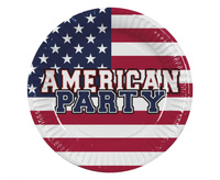 #ZTA Talerzyki papierowe American Party, 23 cm, 10 szt. EKM