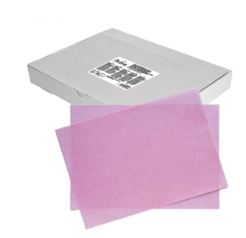 Zbliżenie struktury różowego papieru waflowego 0,30 mm A4