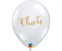 #BL Balon QL 11 cali z nadr. Cheers, transparentny  / 25 szt. KK